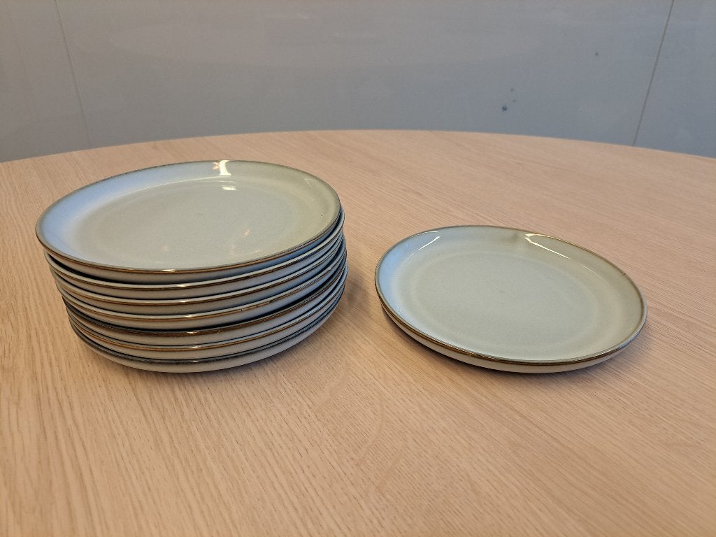 8x Bordje 20 cm IKEA GLADELIG grijs, Ophalen, Gebruikt, Bord(en), Overige stijlen