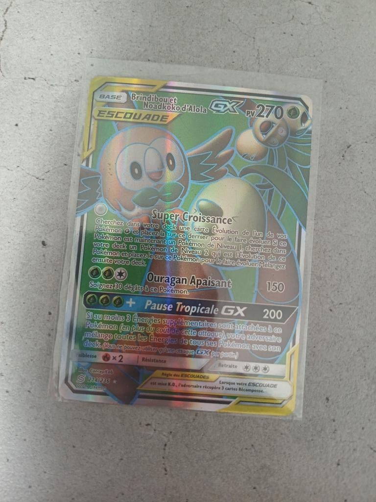 Brindibou & Noadkoko d'Alola GX Pokémon kaart, Ophalen of Verzenden, Zo goed als nieuw, Losse kaart