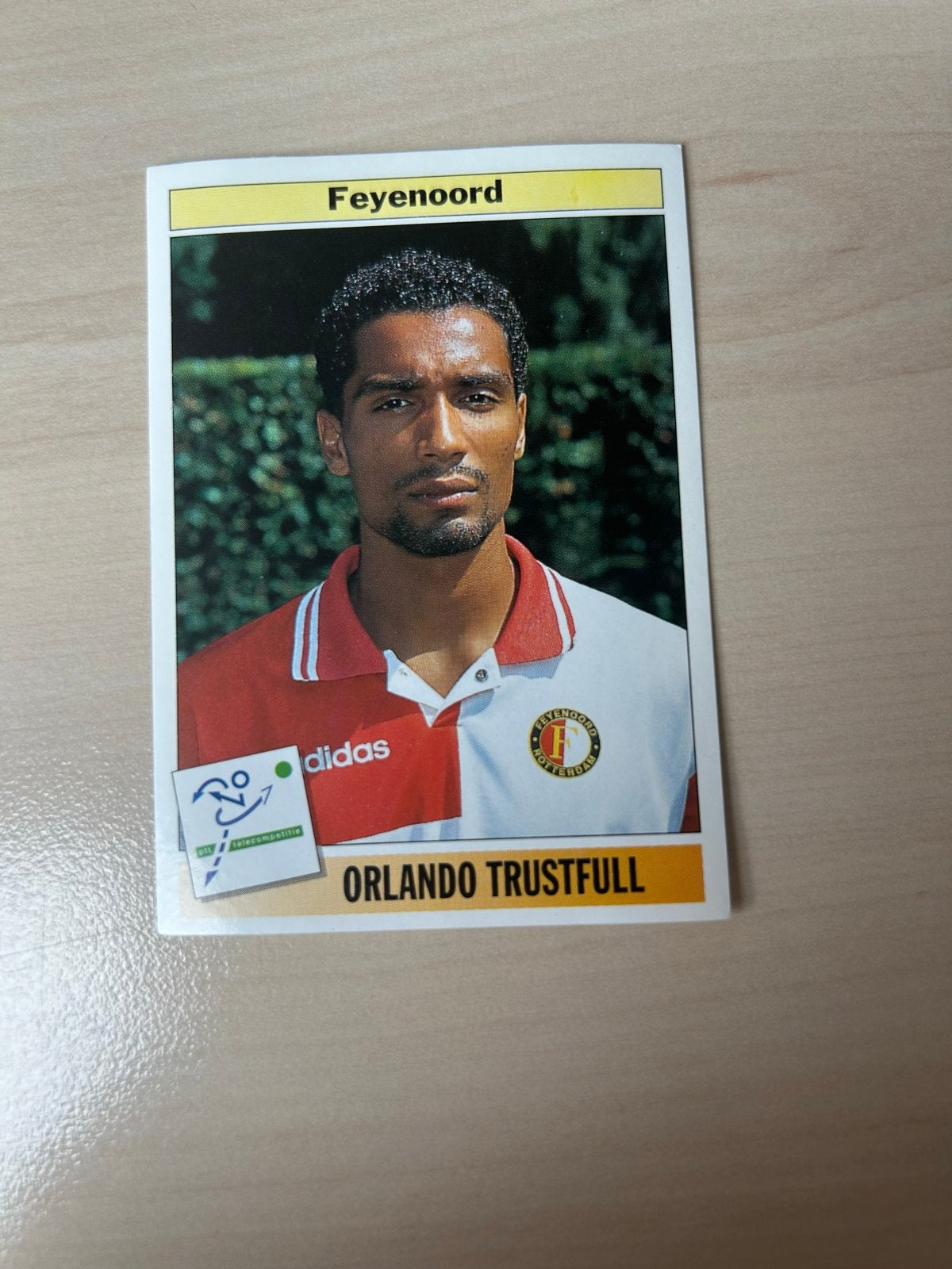 Feyenoord Orlando Trustfull Panini Voetbal 95 Plaatje, Ophalen of Verzenden, Zo goed als nieuw, Sticker