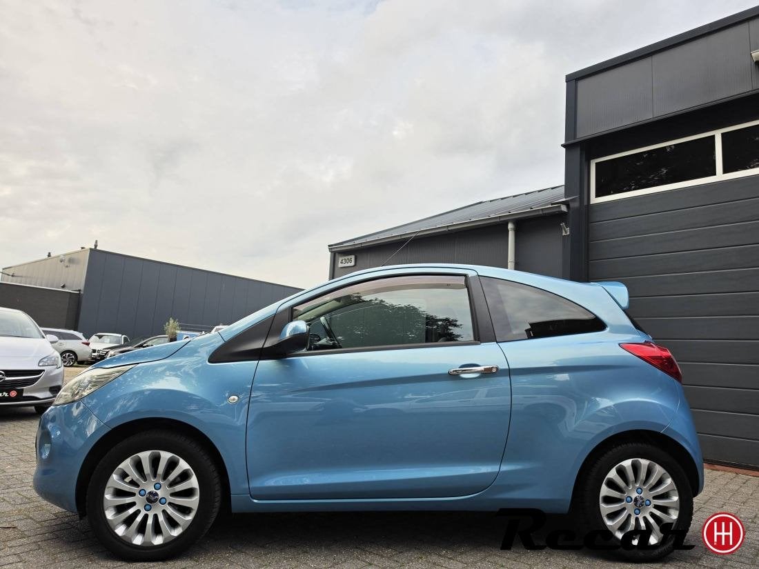 Ford Ka - 1.2 Titanium X start/stop/Airco/DistrbVv/Apk, Auto's, Euro 5, Gebruikt, 4 cilinders, Blauw