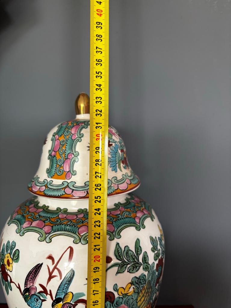 Vintage Chinese Gemberpot met Bloemen en Vogels, Antiek en Kunst, Ophalen of Verzenden