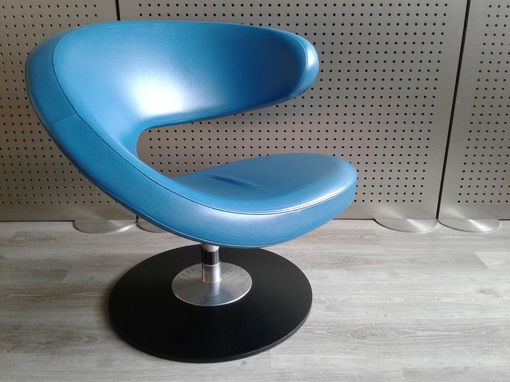 Variér (Stokke) Peel Club (Petrol), Zeer Mooi!, Huis en Inrichting, Fauteuils, Zo goed als nieuw, Variér, 75 tot 100 cm, Leer