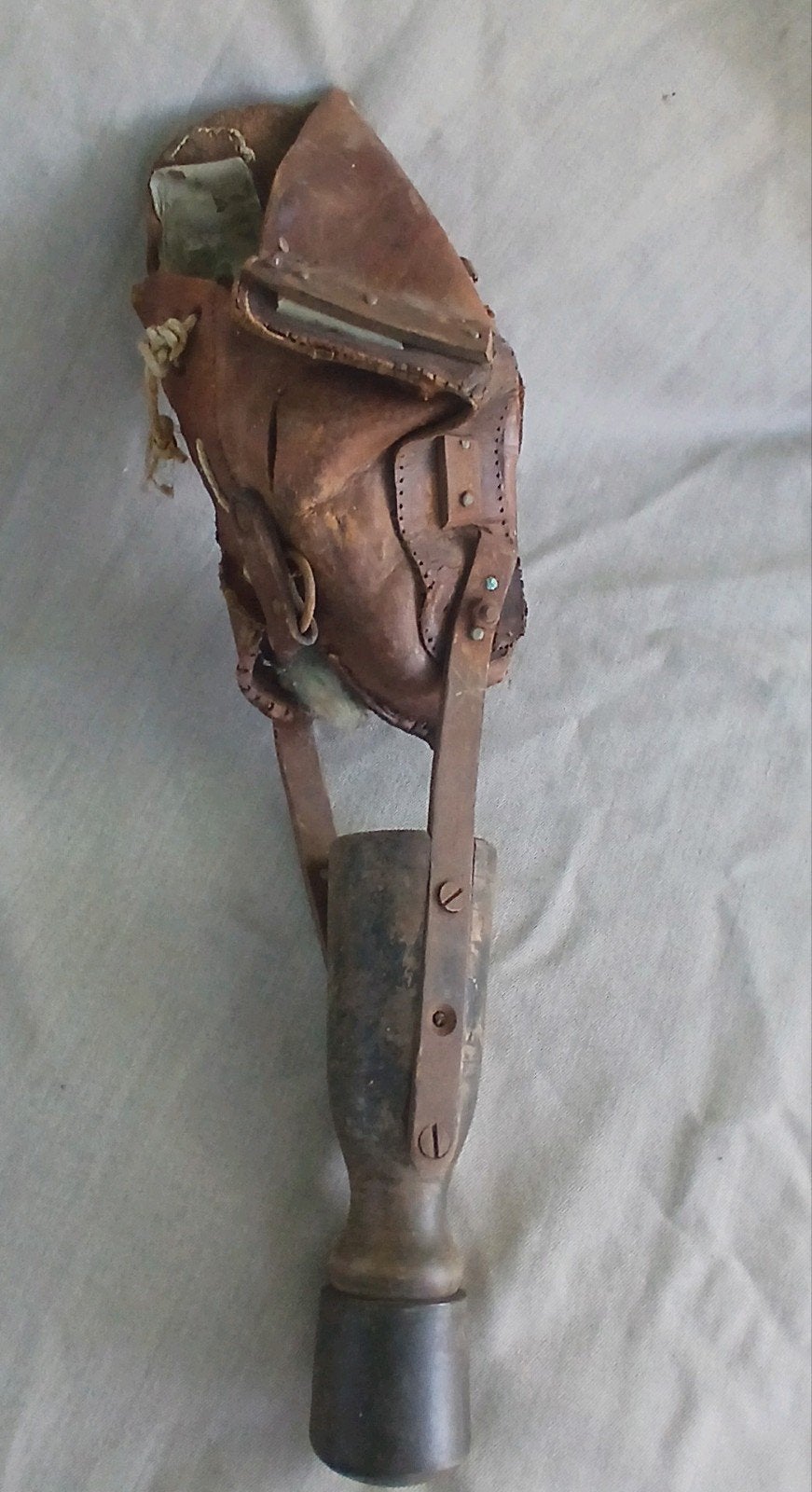 Relikwie 1e Wereldoorlog Prothese, Peg Leg, houten poot, Verzamelen, Ophalen of Verzenden