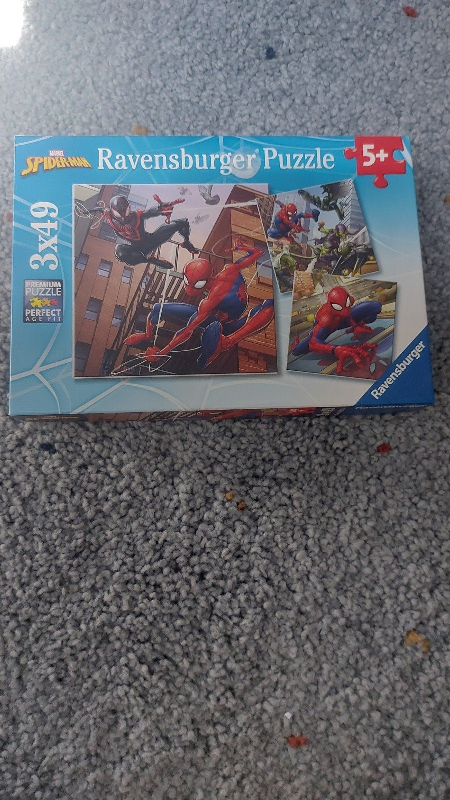 Ravensburger Spider-Man Puzzel 3x49 stukjes, Ophalen of Verzenden, Meer dan 50 stukjes, Gebruikt, 6 jaar of ouder
