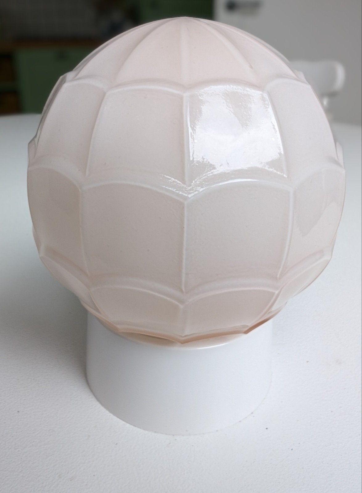 Zalmroze Thabur pladondlamp, Gebruikt, Roze, 18 cm, Thabur