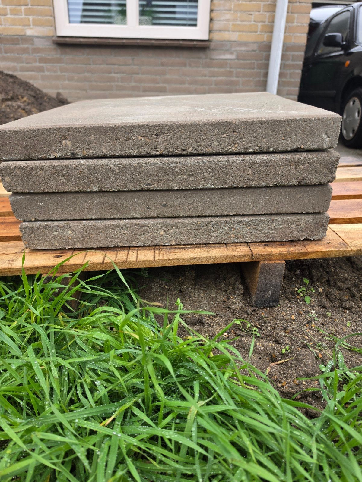 Betontegels 50x50x4cm, Ophalen, Gebruikt, Beton, Terrastegels
