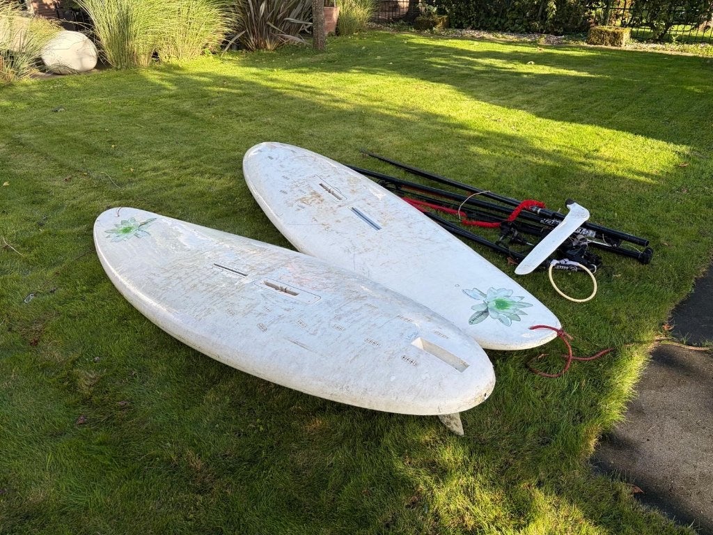 Windsurf gear, Watersport en Boten, 250 tot 300 cm, Gebruikt, 3.5 tot 5 m², Met vin(nen)