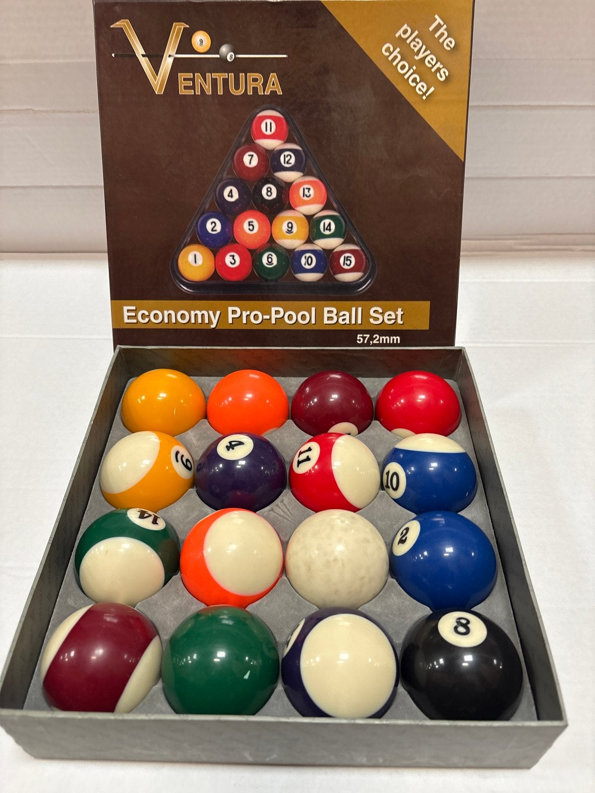 Ventura Economy Pro-Pool Ball Set 57.2mm, Ophalen of Verzenden, Nieuw, Keu of Ballen