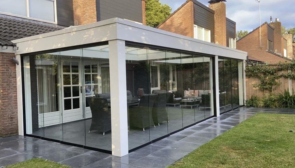 GLAZEN SCHUIFWANDEN - Bouwpakket of incl. Montage, Verzenden, Nieuw, Veranda