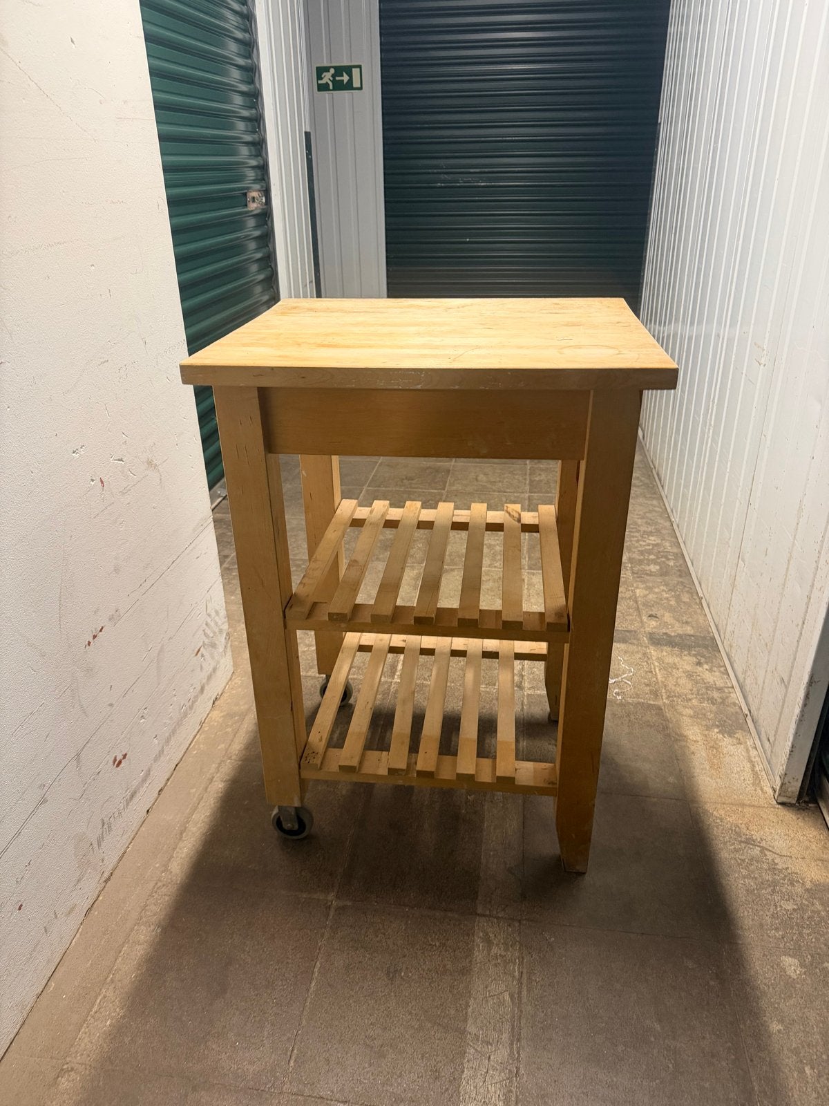 Houten Keukentrolley met Wieltjes - Handig en Mobiel, Ophalen, Gebruikt, Hout, Keukentrolley