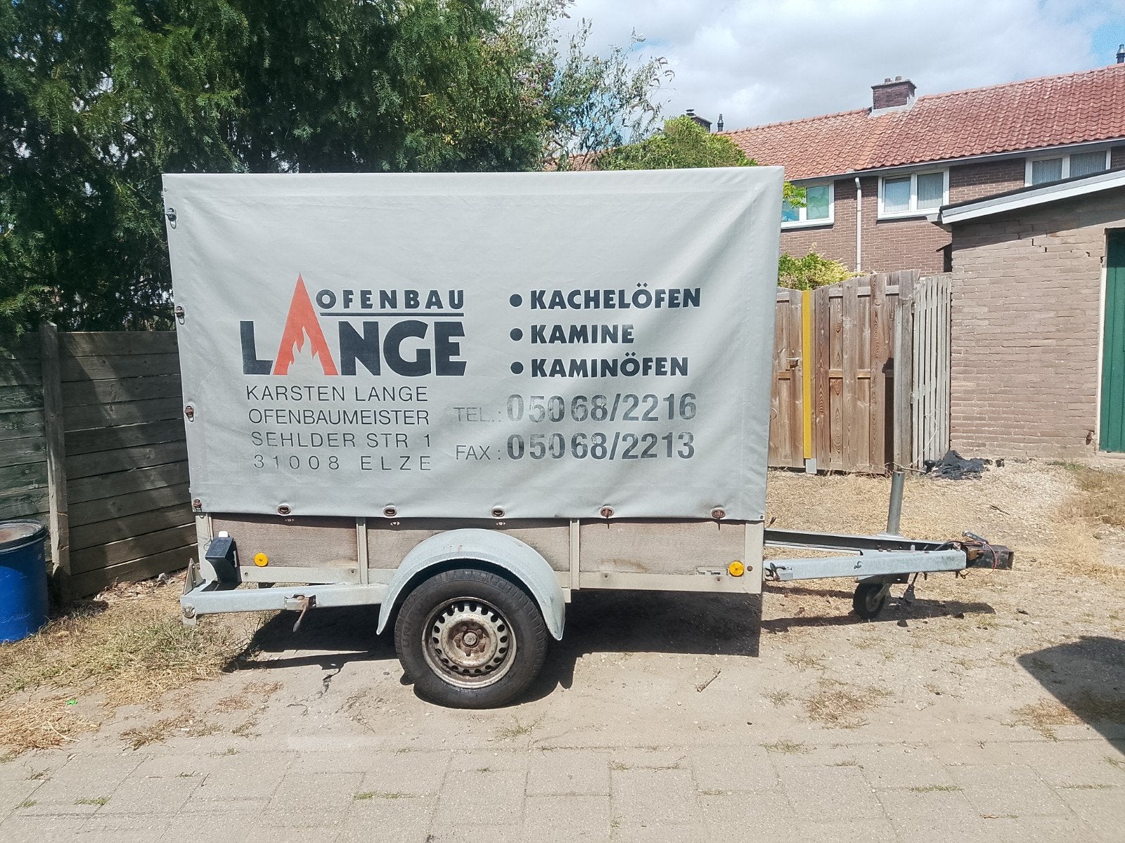Enkelasser 750kg gesloten huif aanhanger inruil mogelijk, Auto diversen, Aanhangers en Bagagewagens, Ophalen of Verzenden
