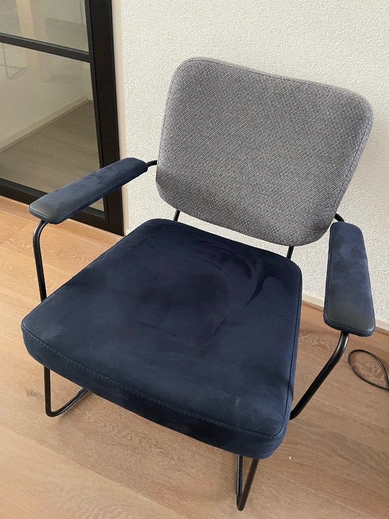 2 stijlvolle woonkamerstoelen – Bert Plantagie Kiko, Huis en Inrichting, Stoelen, Ophalen, Twee, Blauw, Zo goed als nieuw