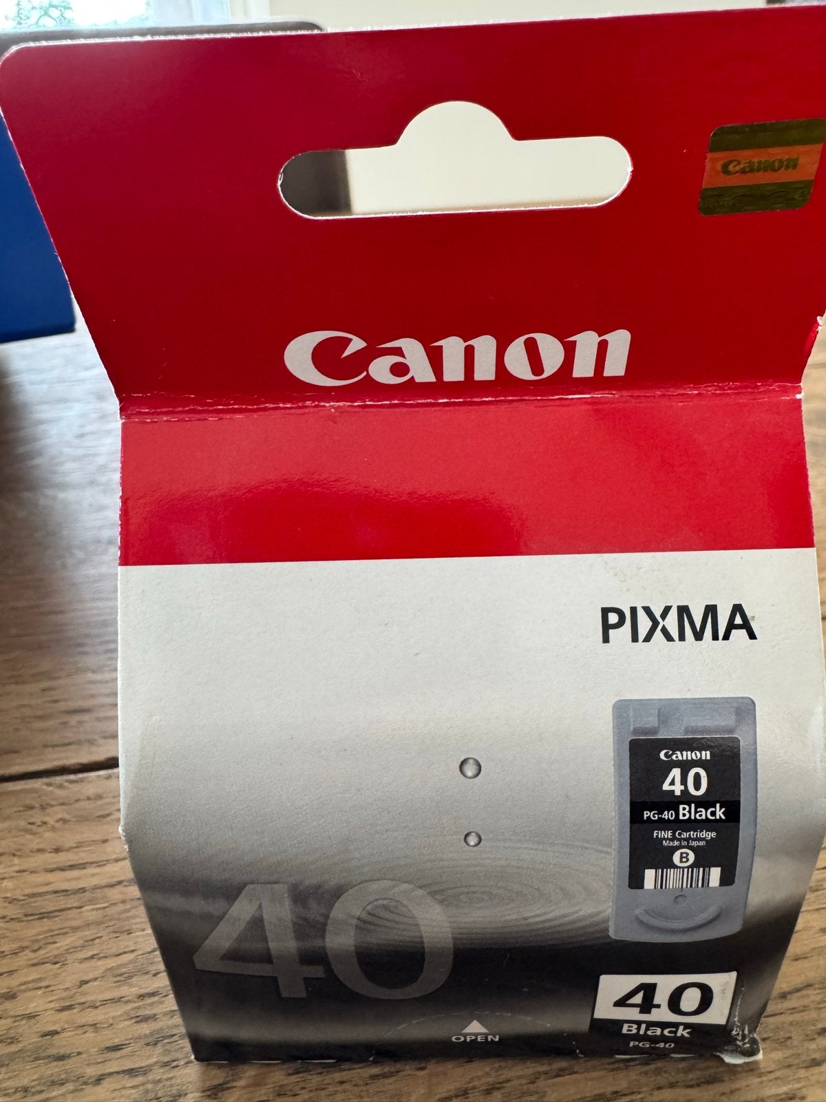 Canon Pixma 40 PG-40 Zwarte Inktcartridge Origineel, Ophalen of Verzenden, Nieuw, Cartridge