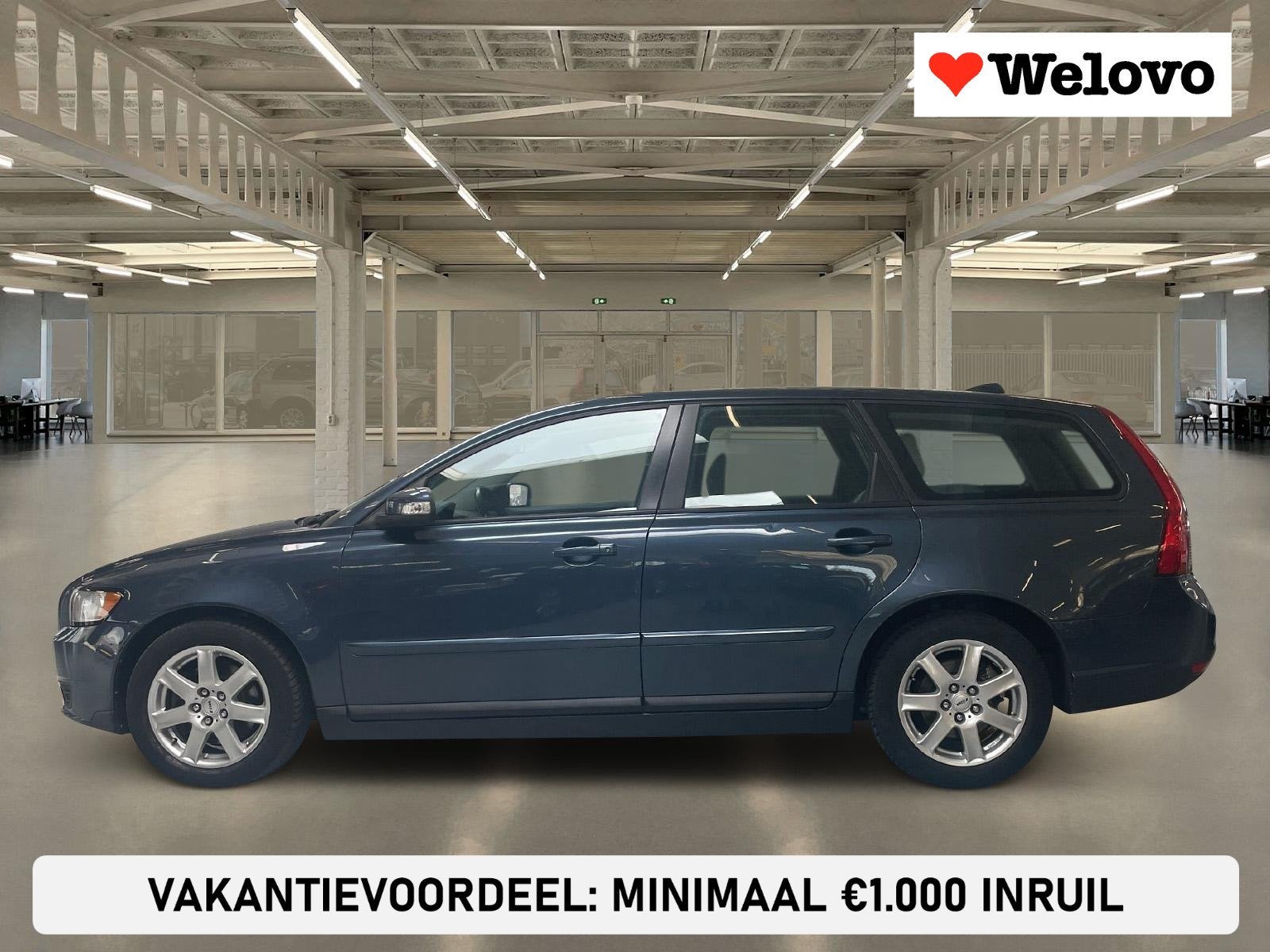 Volvo V50 2.4 Edition I Rijklaar+garantie..., Auto's, Gebruikt, 700 kg, Blauw, 2435 cc