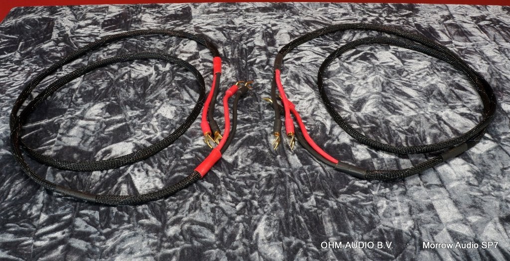 Morrow Audio SP7 Luidsprekerkabel, 2.0 Meter, Spade > Spade, Ophalen of Verzenden, Zo goed als nieuw, 2 tot 5 meter, Luidsprekerkabel