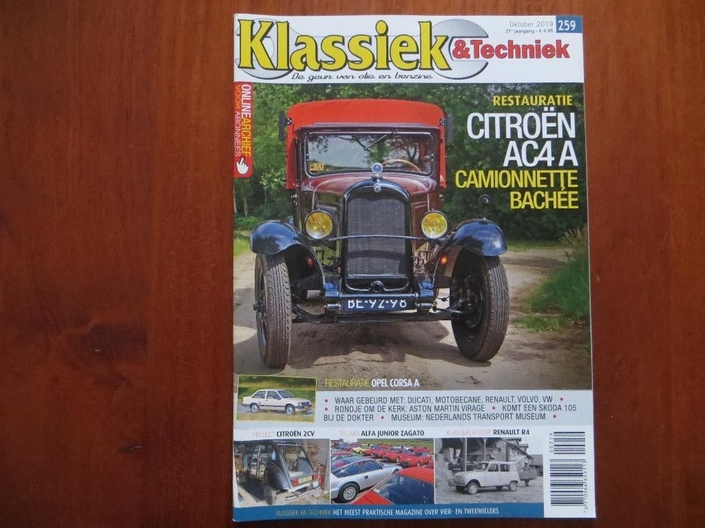 Klassiek & Techniek 259 Citroën AC4 A Camionnette Bachée, Ophalen of Verzenden, Nieuw, Citroën