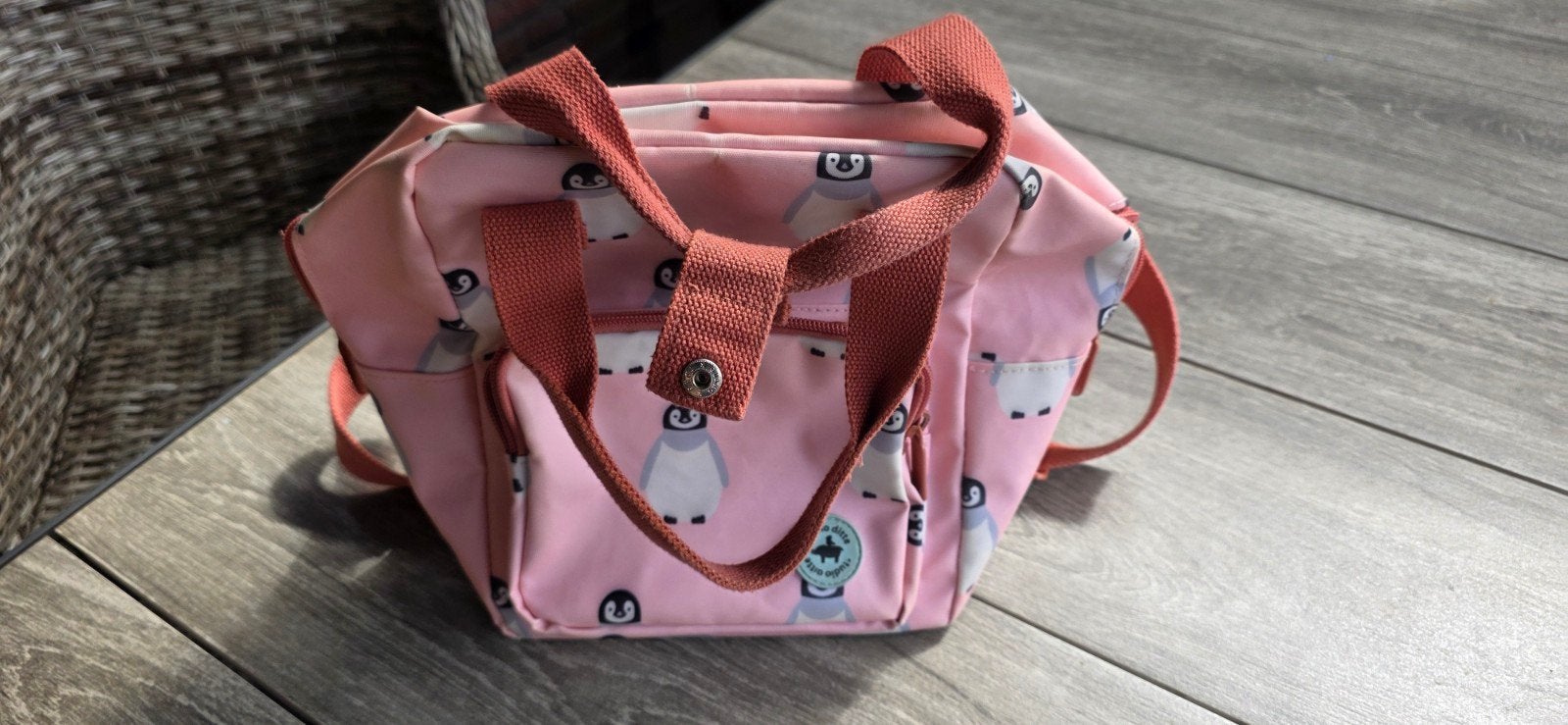 tas met pinguïnprint,, Ophalen of Verzenden, Gebruikt