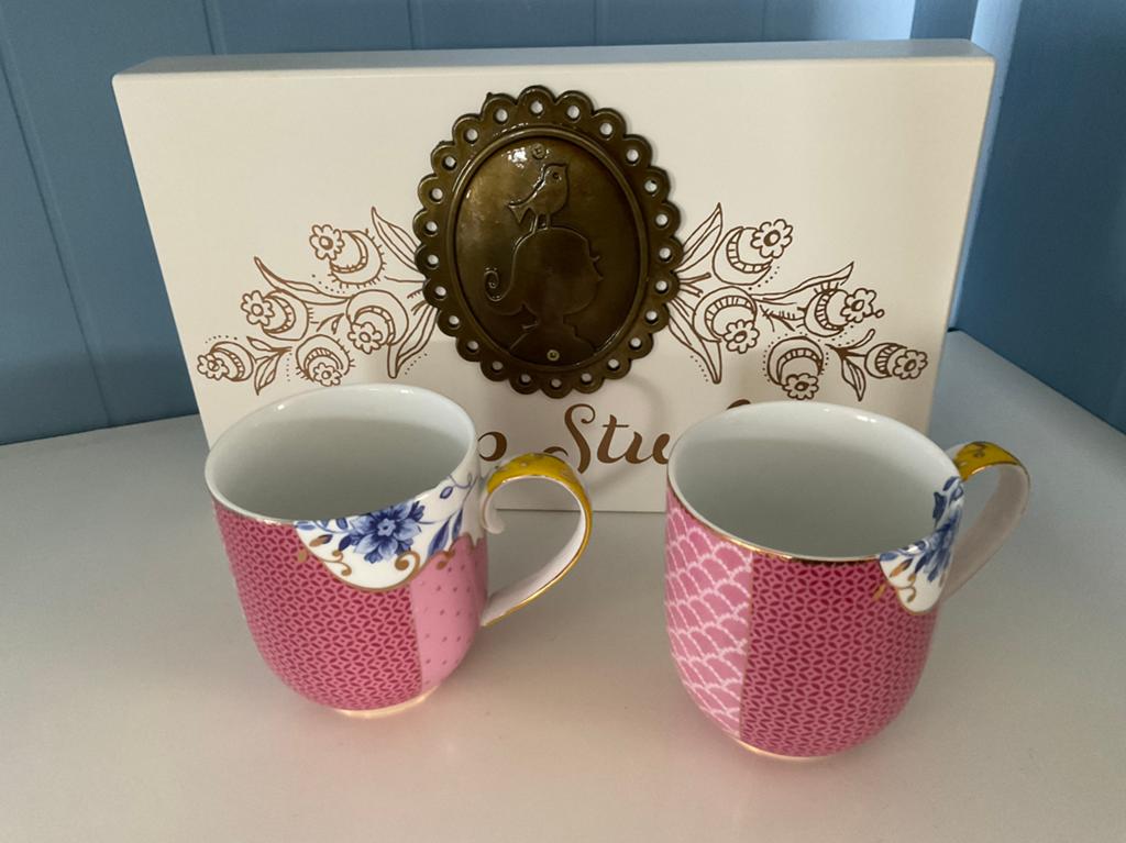 Pip Studio Royal Multi mok roze groot 2x Collectors Item, Huis en Inrichting, Nieuw, Ophalen of Verzenden, Overige stijlen, Kop(pen) en/of Schotel(s)