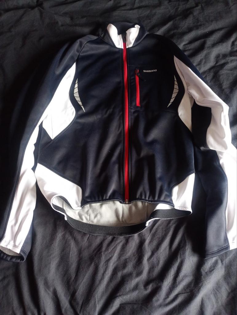 Shimano winter fiets jas, jack maat L, Ophalen of Verzenden, Zo goed als nieuw, L, Shimano