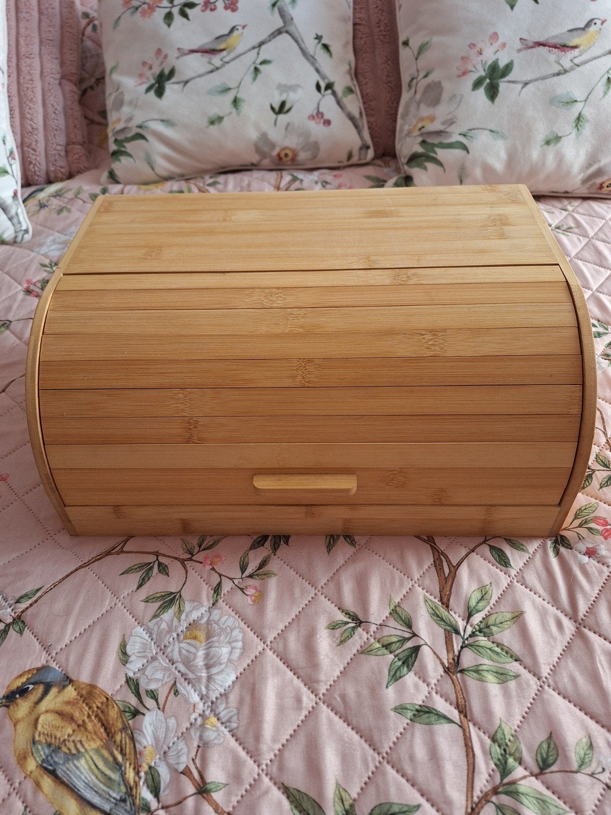 Bamboe broodtrommel, Ophalen, Gebruikt, Hout, Broodtrommel