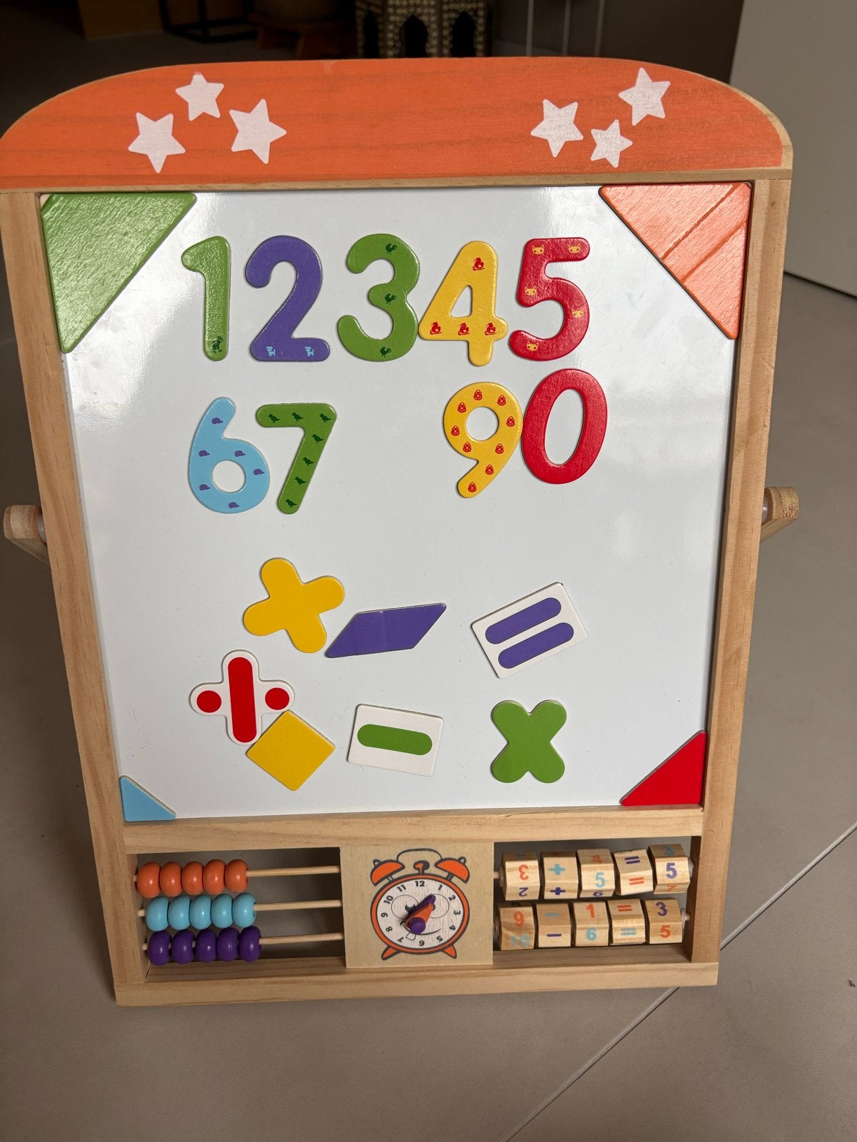 Magneet krijtbord met cijfers en telraam, Kinderen en Baby's, Speelgoed | Educatief en Creatief, Ophalen, Gebruikt, Rekenen