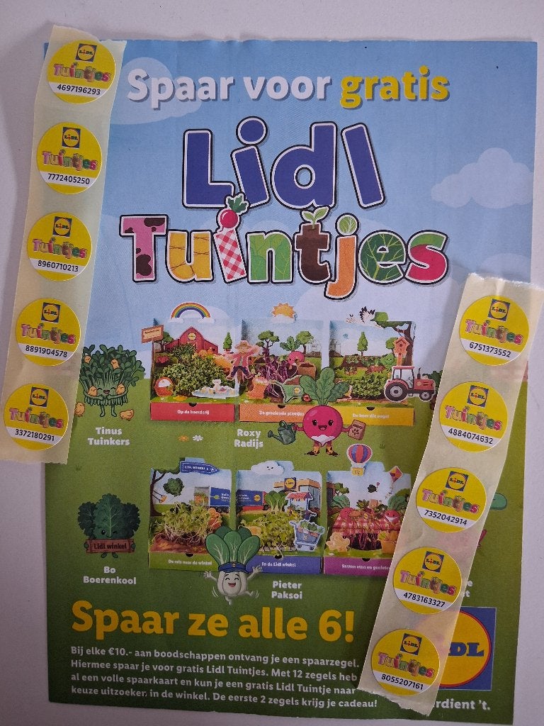 Lidl Tuintjes  Volle Spaarkaart, Lidl, Ophalen
