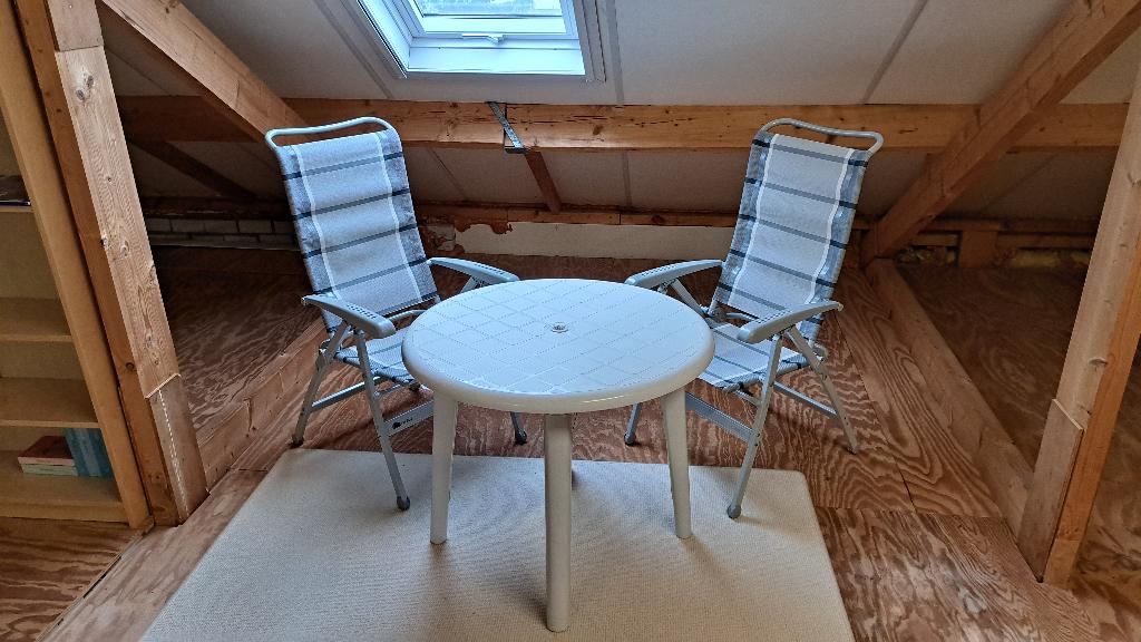 Dukdalf stoelen set plus tafel, Caravans en Kamperen, Ophalen of Verzenden, Zo goed als nieuw, Campingstoel