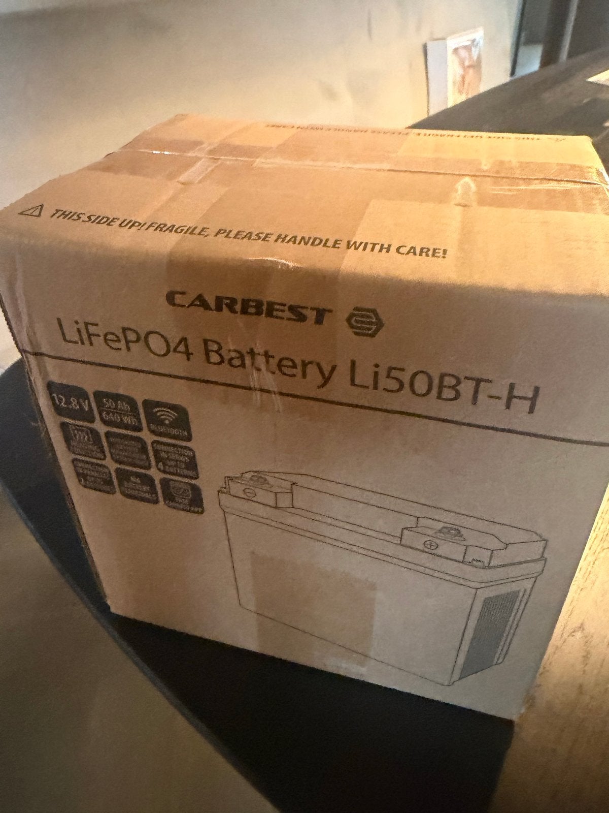 Carbest LiFePO4 Lithium Accu 50Ah | Bluetooth mover caravan, Caravans en Kamperen, Ophalen of Verzenden, Nieuw