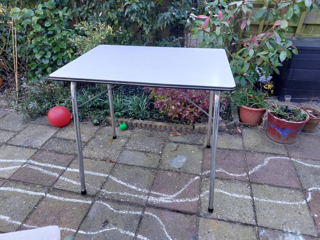 Handige opklapbare tafel Formica 't.e.a.b.', Ophalen, Gebruikt, 50 tot 100 cm, Praktisch, Opvouwbaar