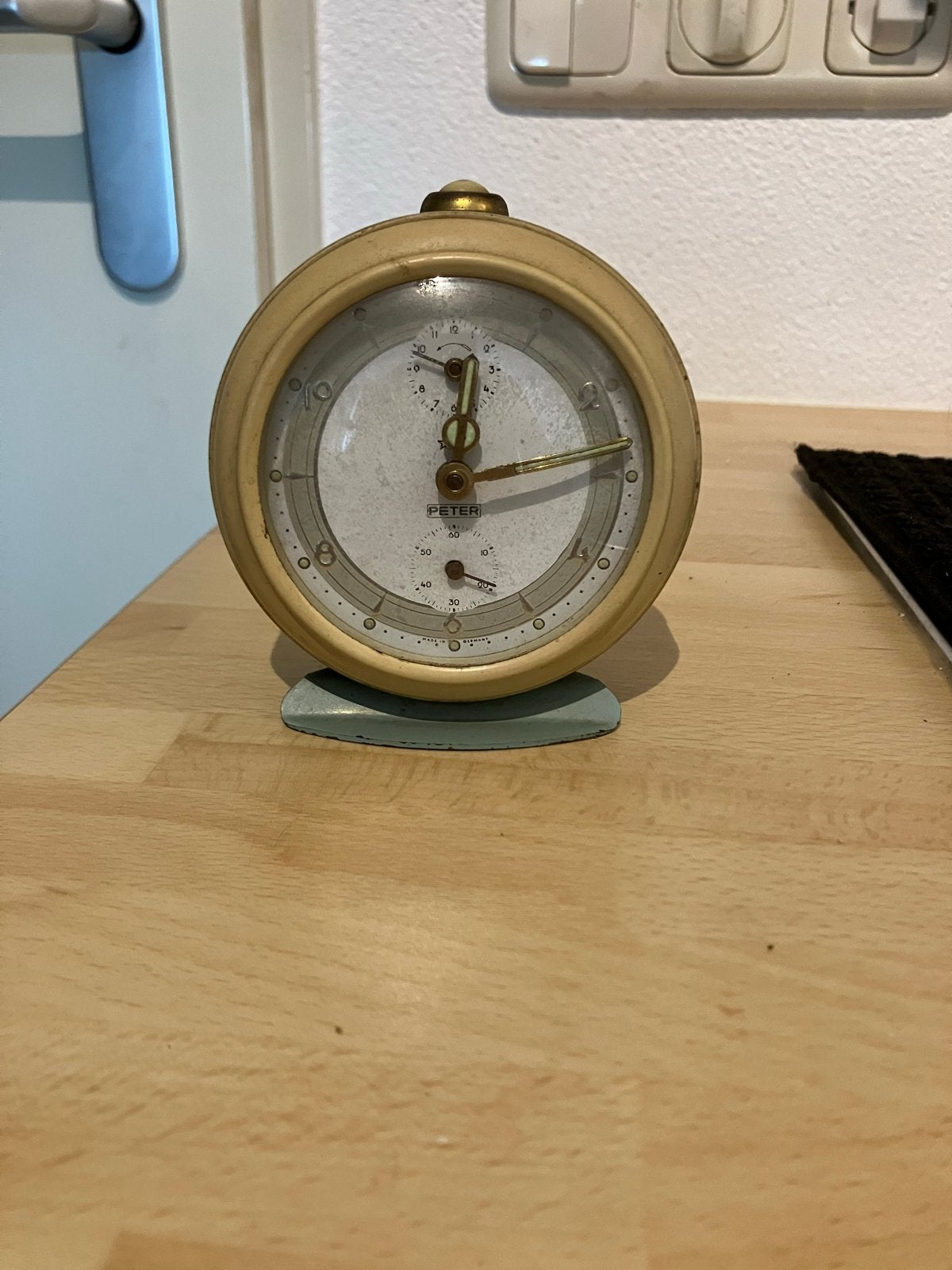 Vintage Peter wekker - Klassieke tafelklok, Ophalen of Verzenden