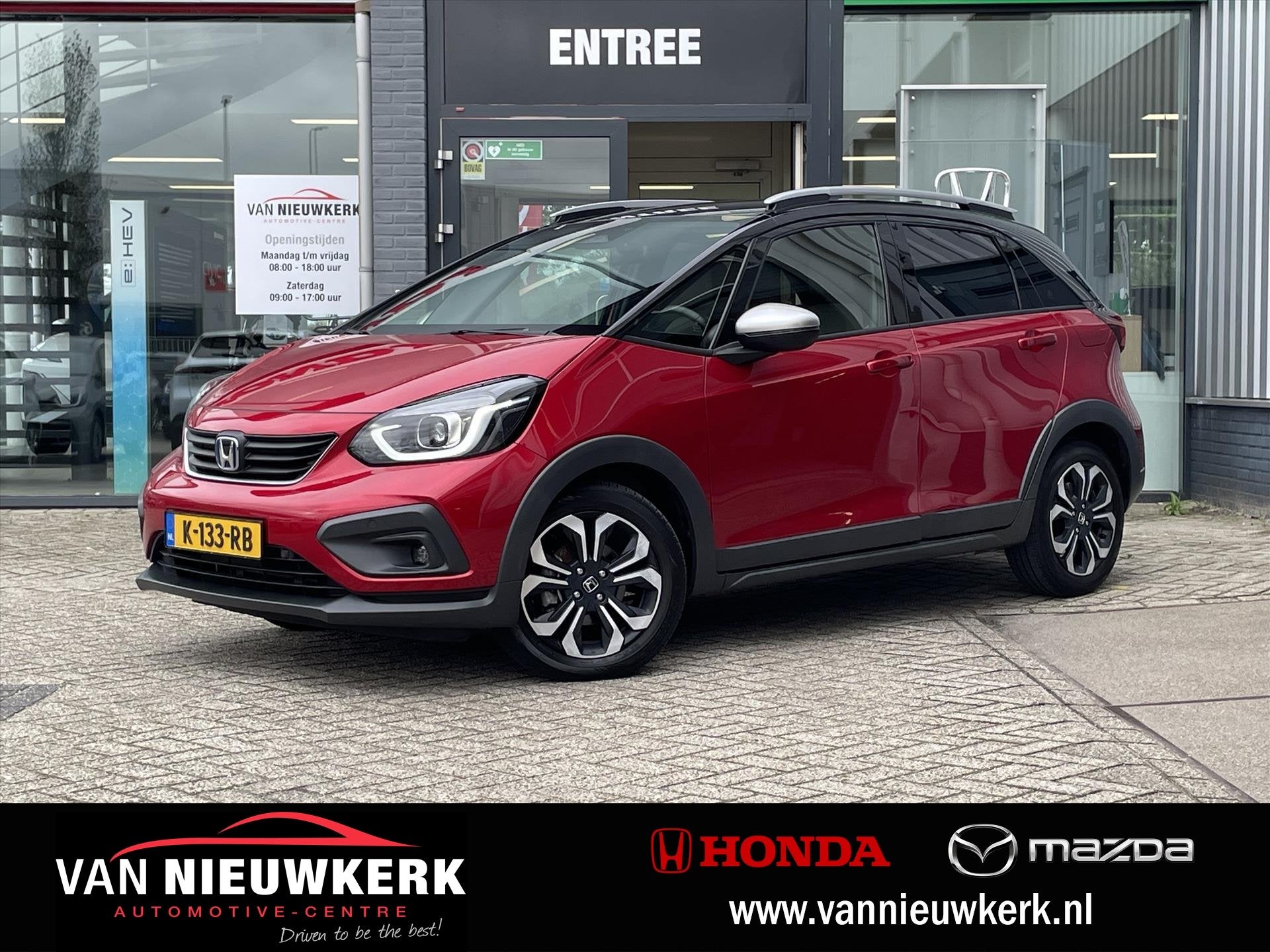 HONDA Jazz 1.5 e:HEV Hybrid Automaat Crosstar | Trekhaak | C, Auto's, Stof, 4 cilinders, Origineel Nederlands, Bedrijf