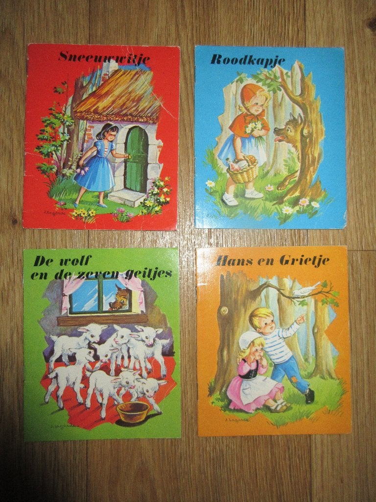 4 Vintage sprookjes boekjes., Ophalen of Verzenden, Gelezen, Sprookjes