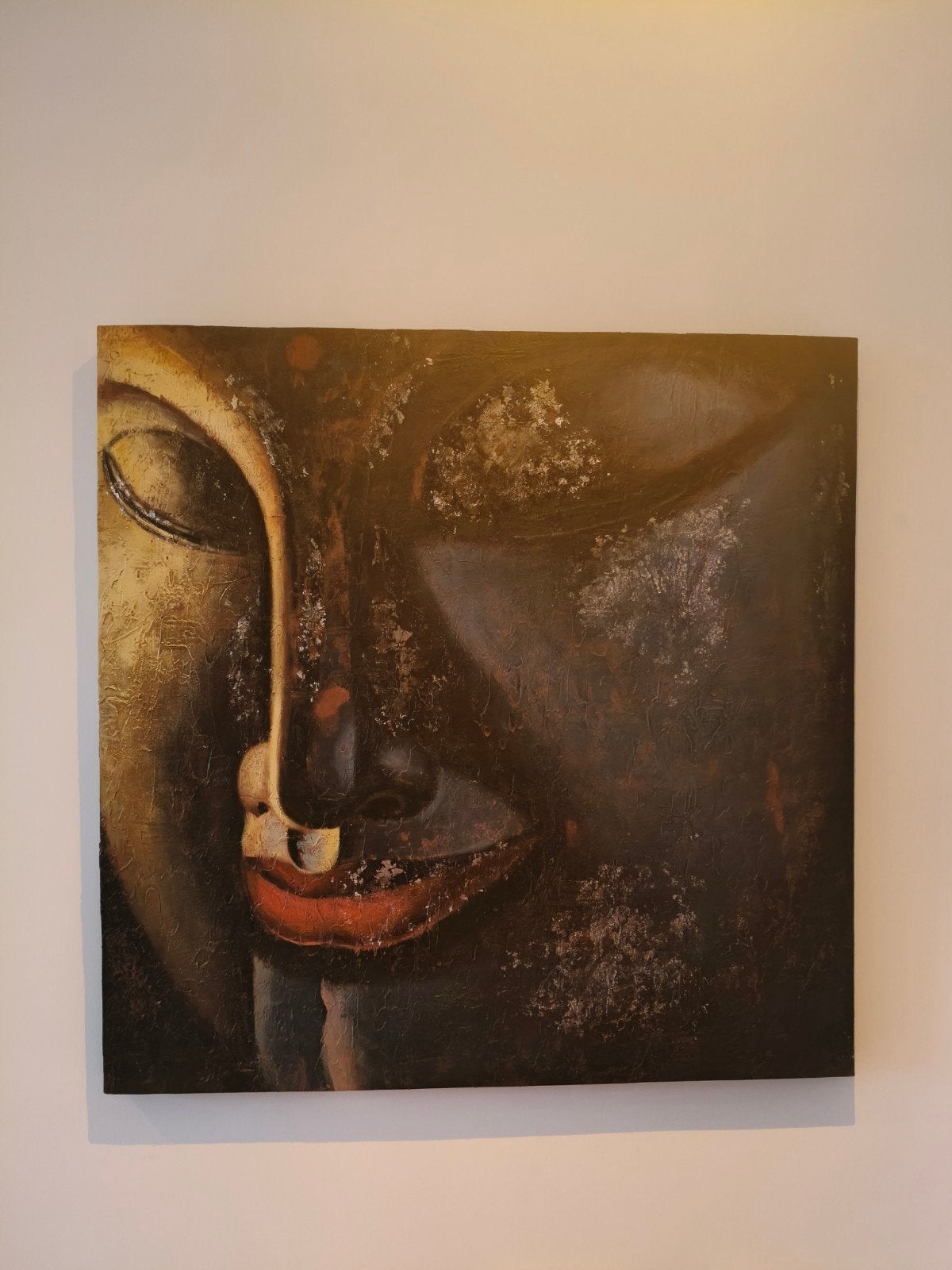 Schilderij van Buddha 80x80 cm, Ophalen