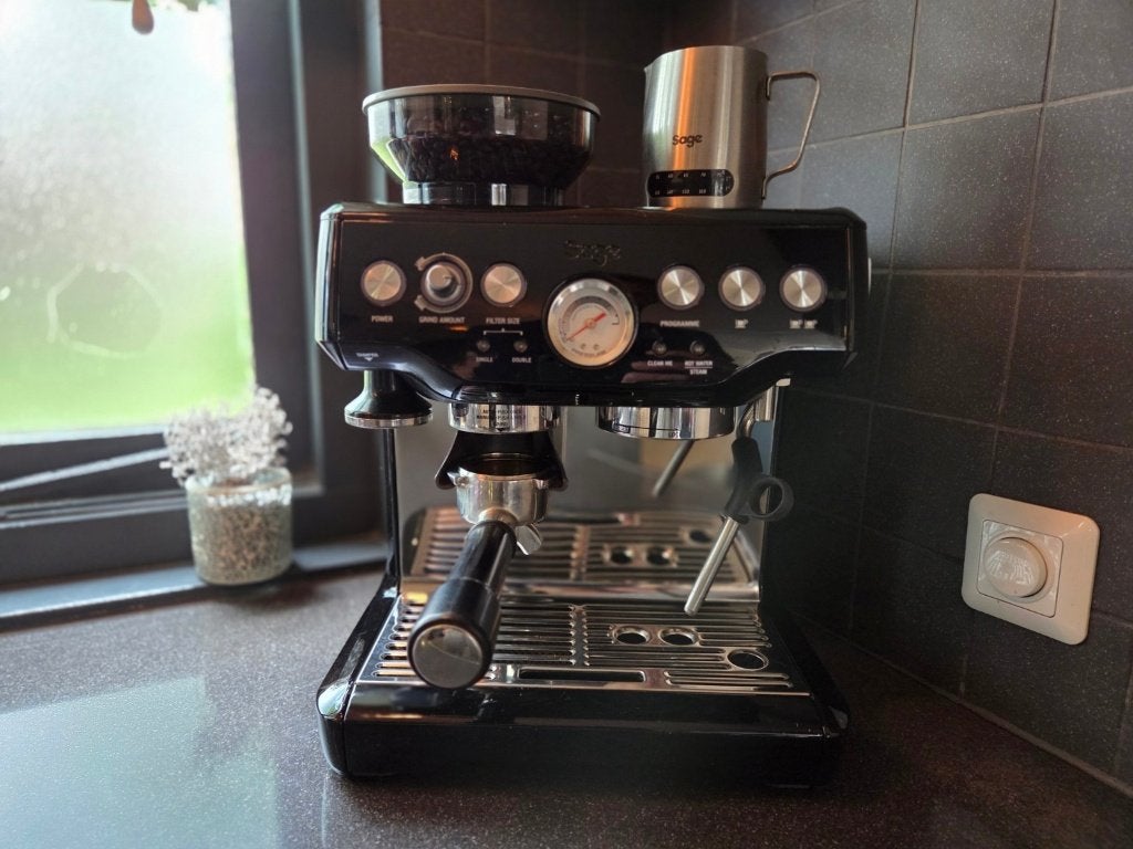 Sage Barista Express Black Sesame, Ophalen, Gebruikt, Espresso apparaat, Koffiebonen