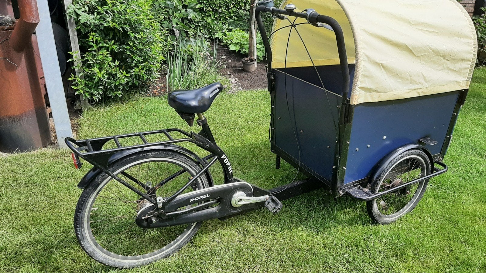 Bakfiets met huif - Ideaal voor hond of goederen, Gebruikt, Trommelrem, Ophalen, Overige merken