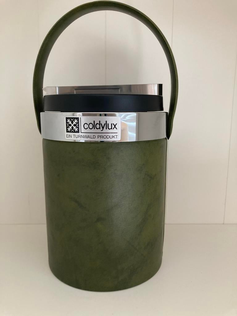 Vintage - Coldylux ijsblokjes emmer - groen -  met ijstang, Ophalen, Flessenkoeler, Kunststof, Overige merken