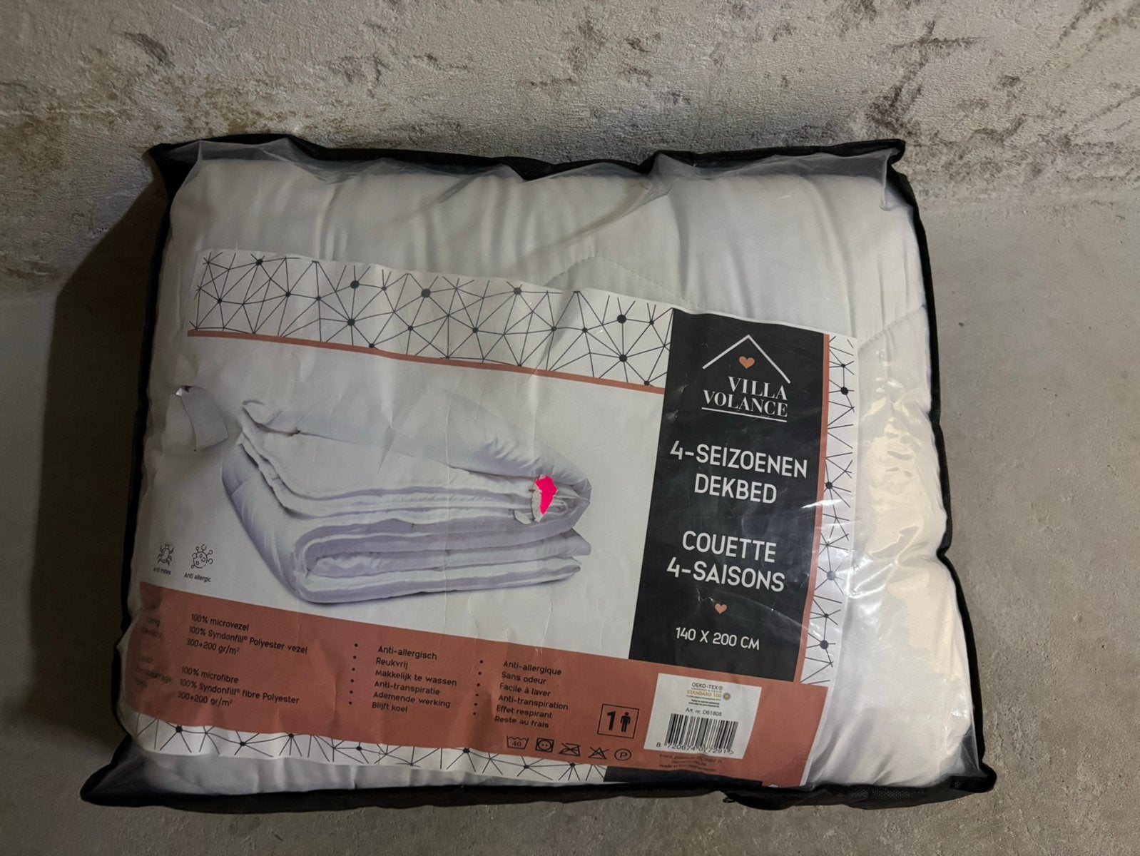 4 seizoenen dekbed 140 x 200, Eenpersoons, Wit, Nieuw, Ophalen of Verzenden