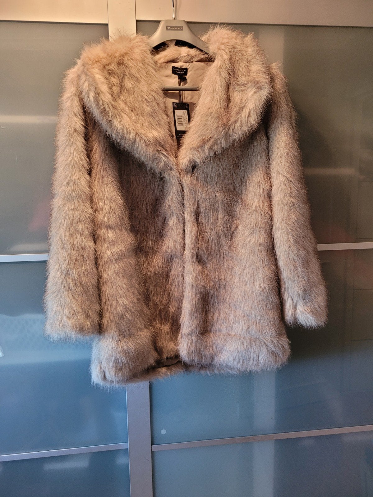 fake fur jas bont jas L beige nieuw, Beige, Maat 42/44 (L), Nieuw, Ophalen of Verzenden