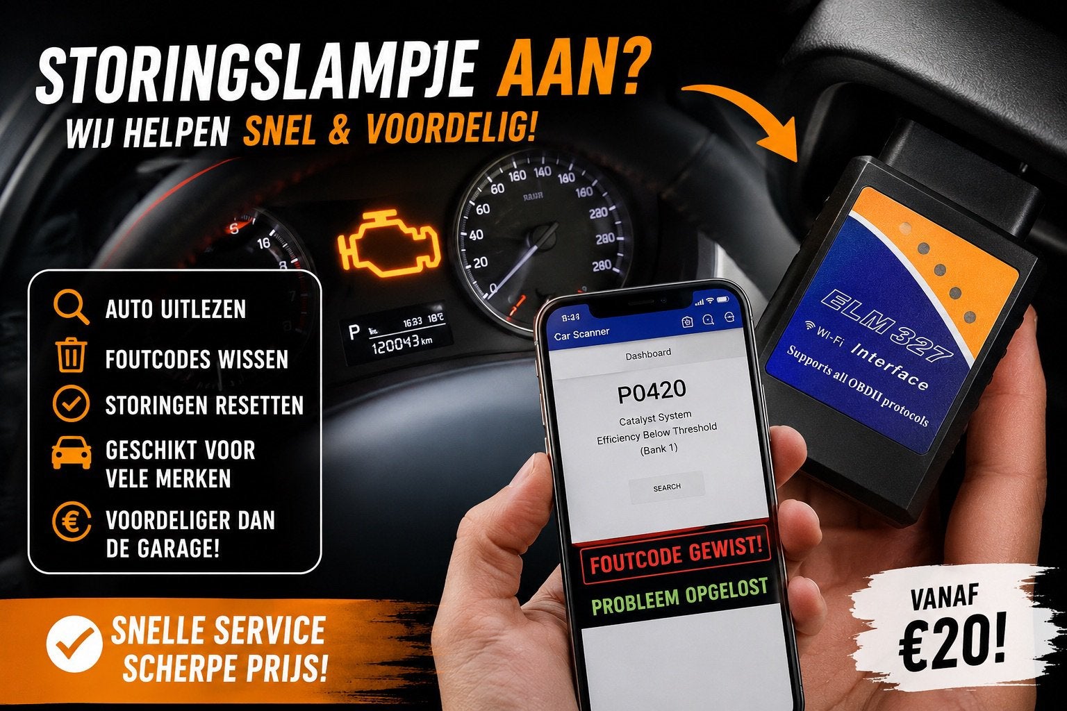 Motor storing uitlezen en verwijderen, Ophalen
