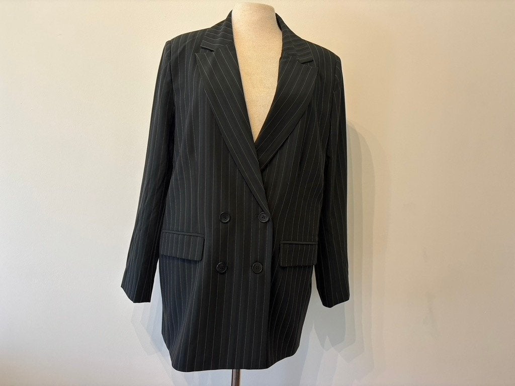 My Essential Wardrobe Blazer jasje Krijtstreep Nieuwstaat 38, Maat 38/40 (M), My Essential Wardrobe, Zwart, Jasje