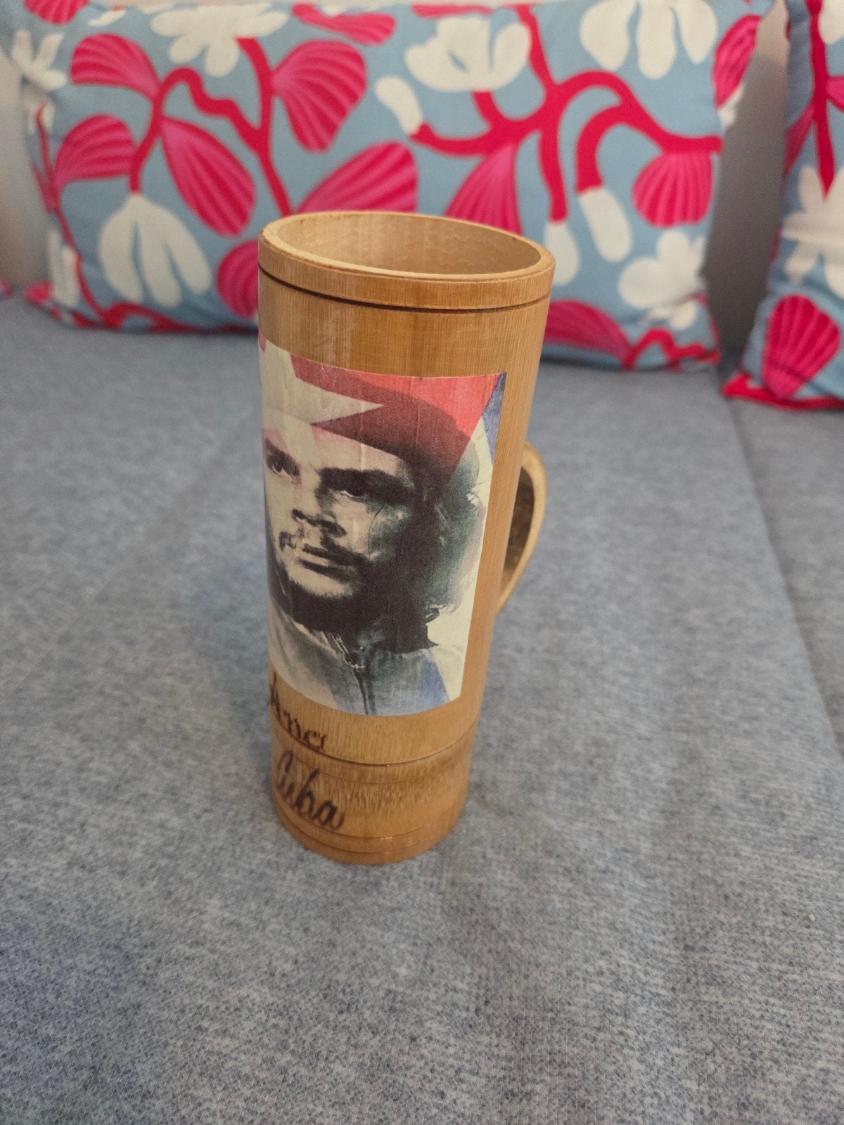 Che Guevara bamboe beker - 17 cm hoog, 6 cm breed, Ophalen of Verzenden