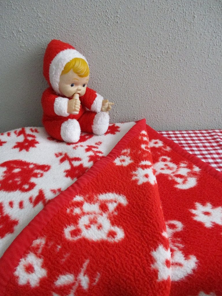 Lief Vintage Baby Dekentje L'Ideal Retro, Verzamelen, Ophalen of Verzenden, Huis en Inrichting