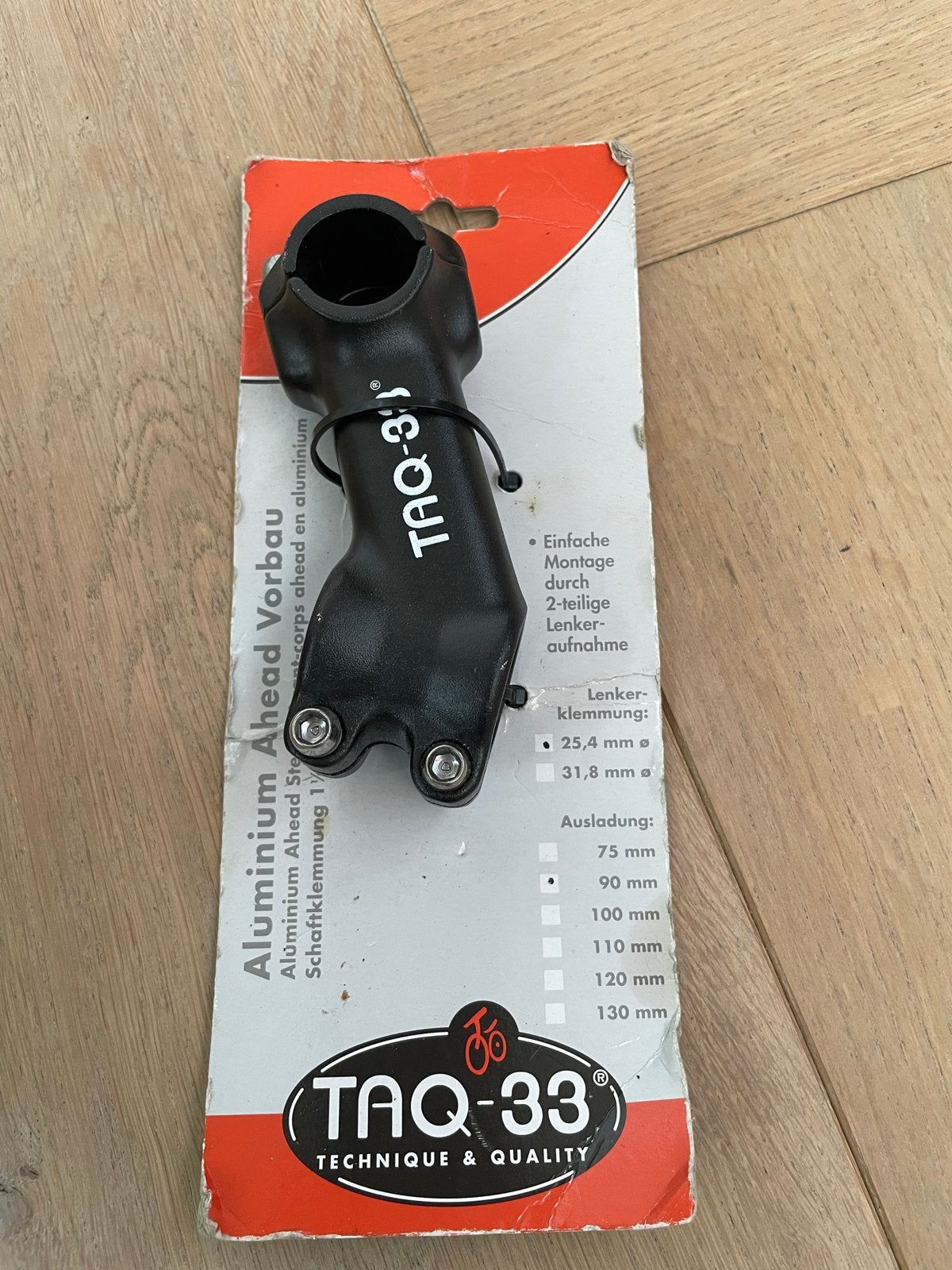 Nieuwe TAQ-33 Aluminium Ahead Stuurpen 90mm 25.4mm, Stadsfiets, Stuur, Nieuw, Ophalen of Verzenden