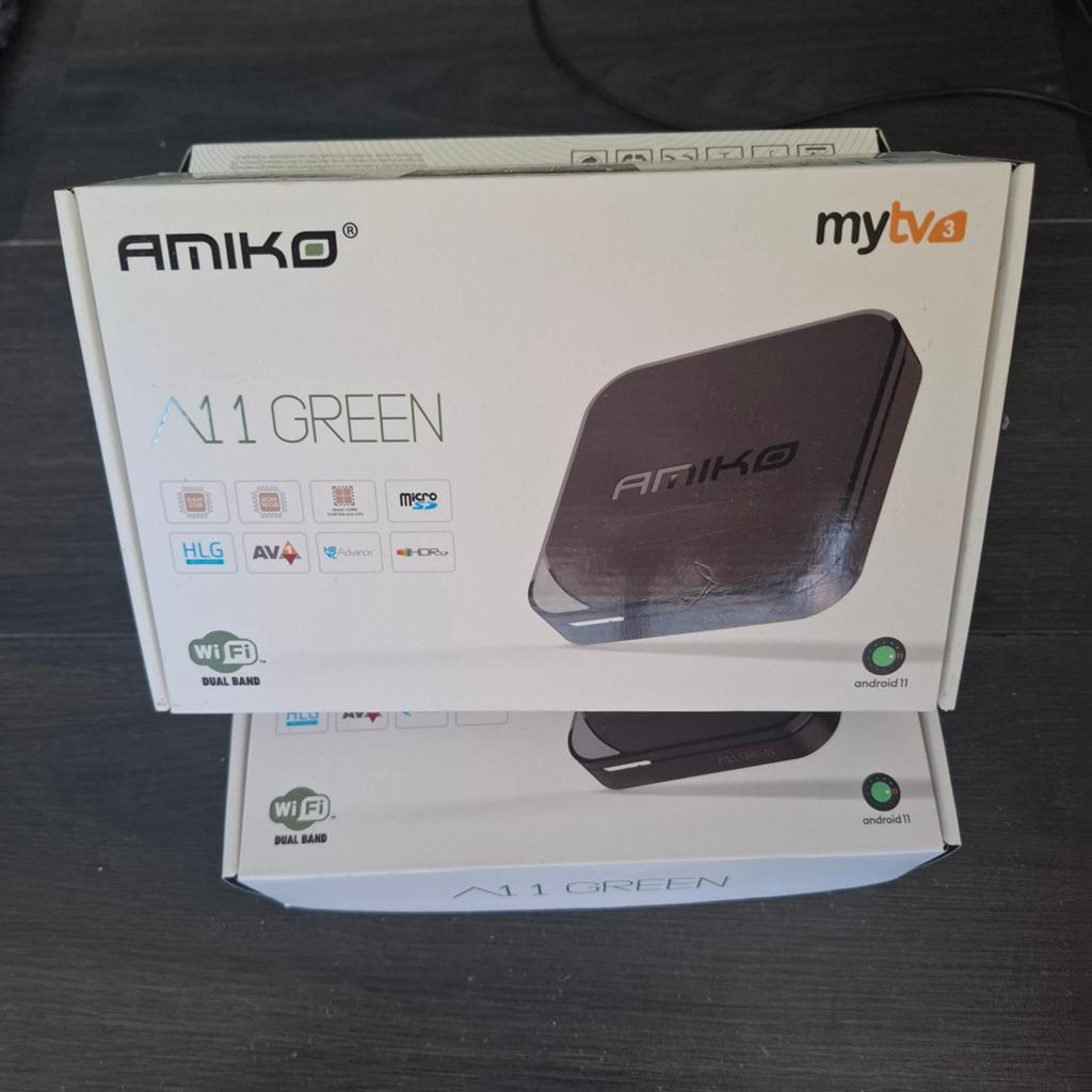 Amiko A11 Green Android 11 TV Box - Nieuw in doos, Ophalen of Verzenden, Nieuw, HDMI, Zonder harde schijf