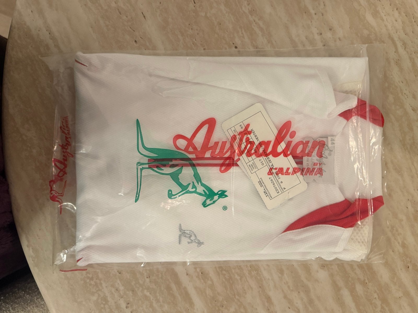 Australian Game T-shirt wit met rood, maat M, Ophalen of Verzenden, Nieuw, Overige maten, Wit