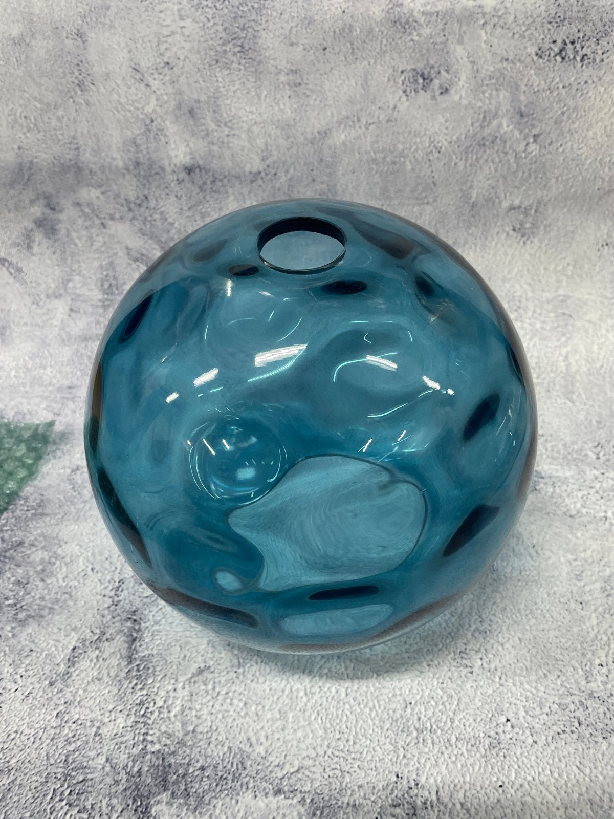 Made Ilaria Hanglamp Glazen Bol 20 cm Blauw, Huis en Inrichting, Ophalen of Verzenden, Gebruikt, Glas