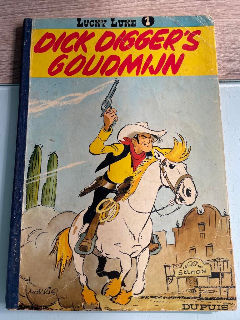 Lucky Luke 1: Dick Digger's Goudmijn - Eerste Druk, Boeken, Eén stripboek, Ophalen, Gelezen