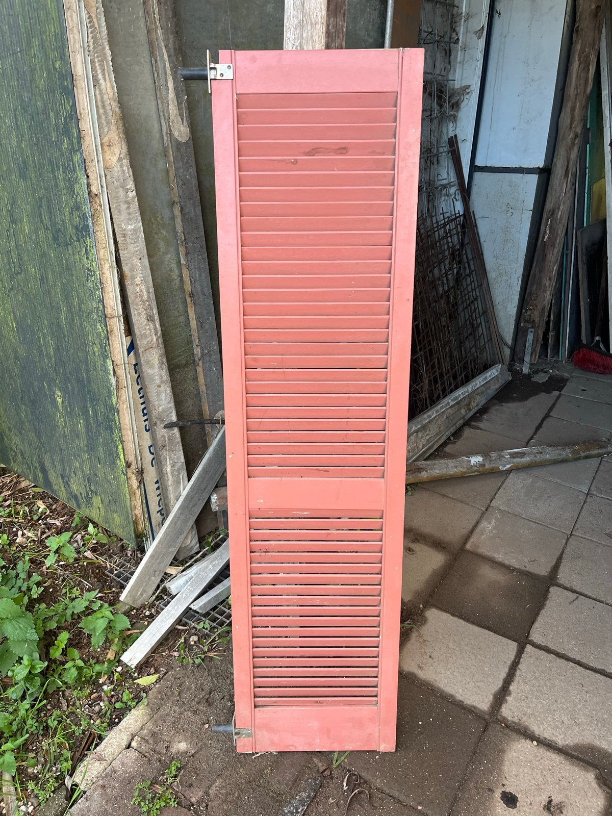 Houten luiken, rood, 150x38 cm, gebruikt, Ophalen, Gebruikt, Minder dan 80 cm, Overige typen
