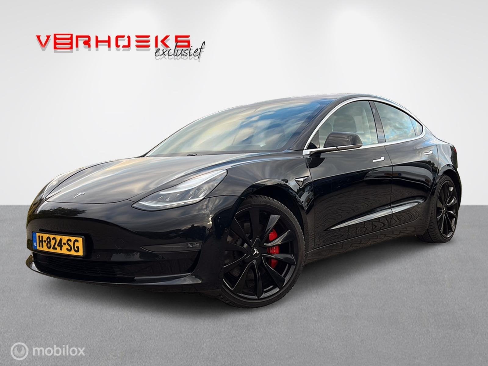 Tesla Model 3 Performance AWD 75 kWh, Auto's, Automaat, Dealer onderhouden, Zwart, 547 km