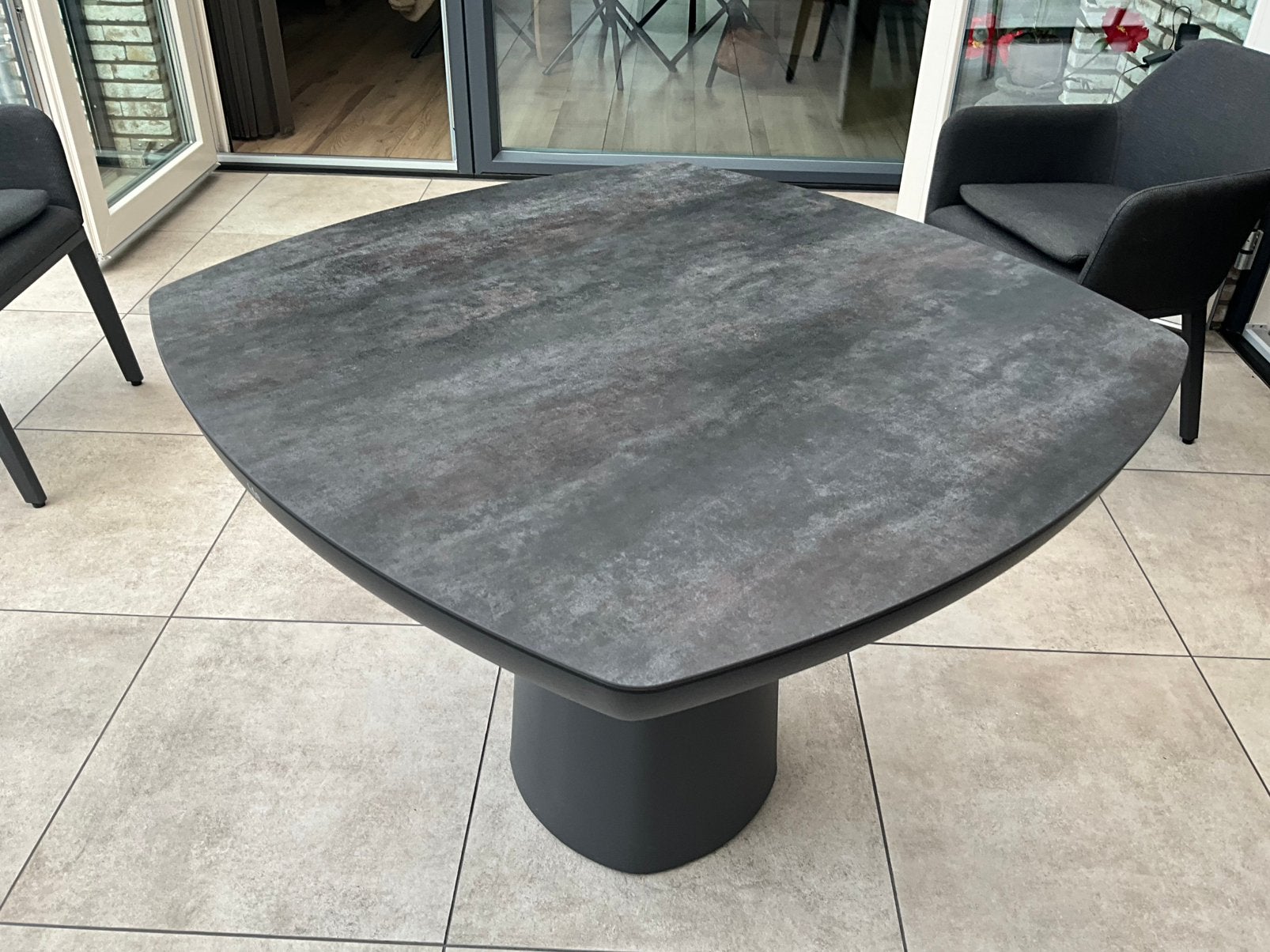 Te Koop  LIFE Madeira tuintafel antraciet weerbestendig, Tuin en Terras, Ophalen, Zo goed als nieuw, Vierkant, Aluminium